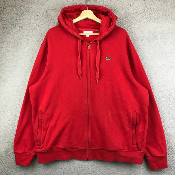 LACOSTE SPORT HOODED RED JANCKET SIZE 3XL - Picture 1 of 12